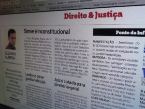 Nota publicada hoje em O Popular