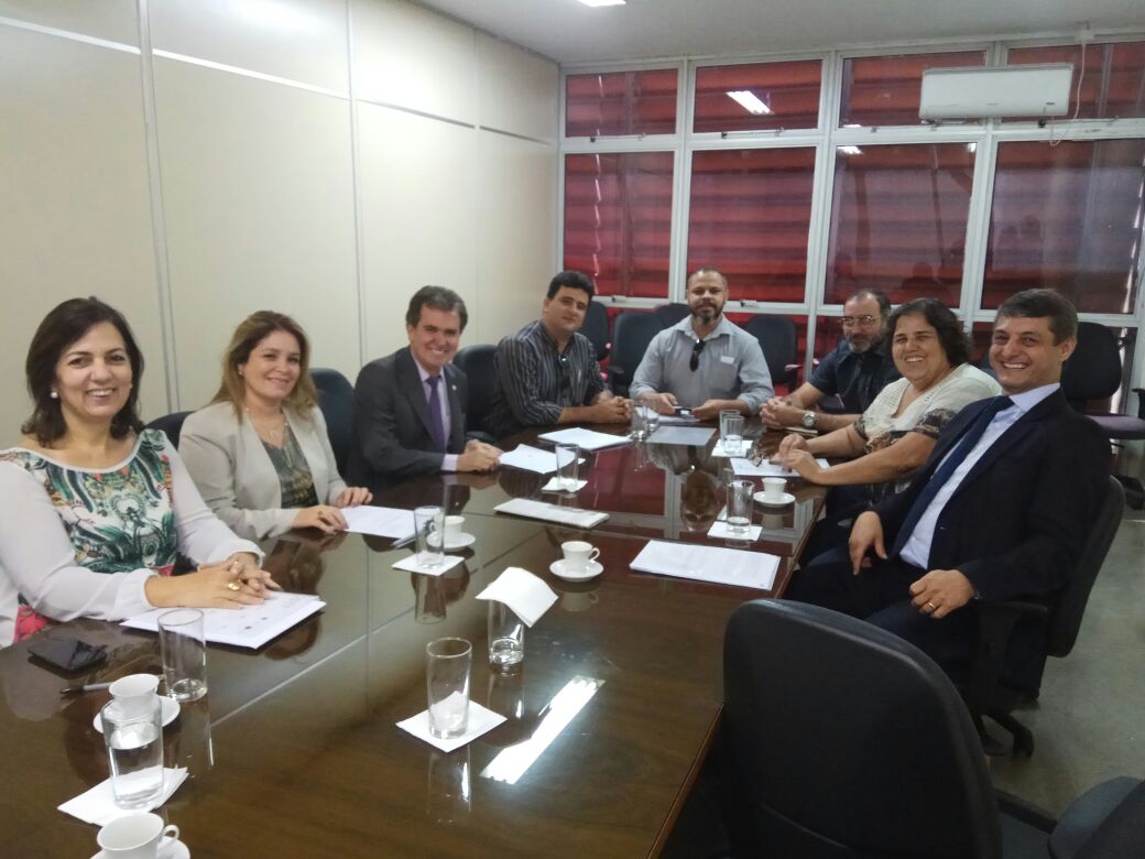Diretoria do SINDJUSTIÇA em reunião com o Conselho de Política Salarial do TJGO