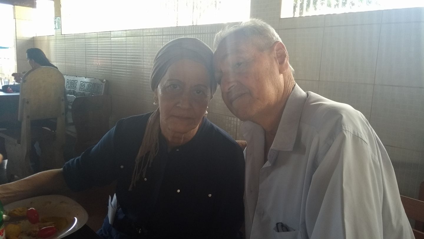 Senhor Hamilton com a esposa, dona Graça