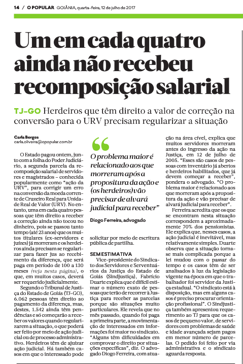 reportagem o popular urv