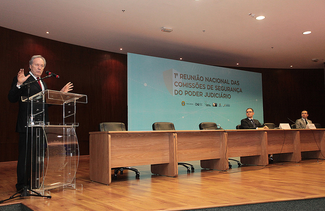 Ministro Ricardo Lewandowski, Presidente do CNJ, palestra durante a reunião.Foto: Gil Ferreira/Agencia CNJ